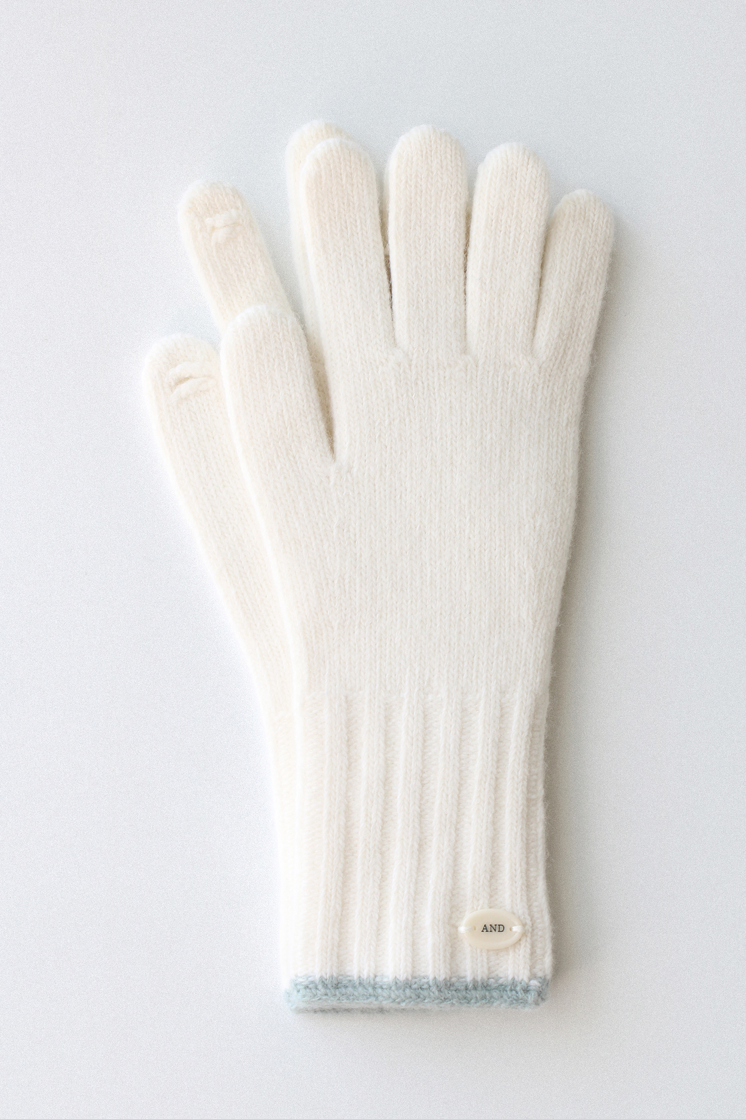 Combi cashmere gloves (ivory)