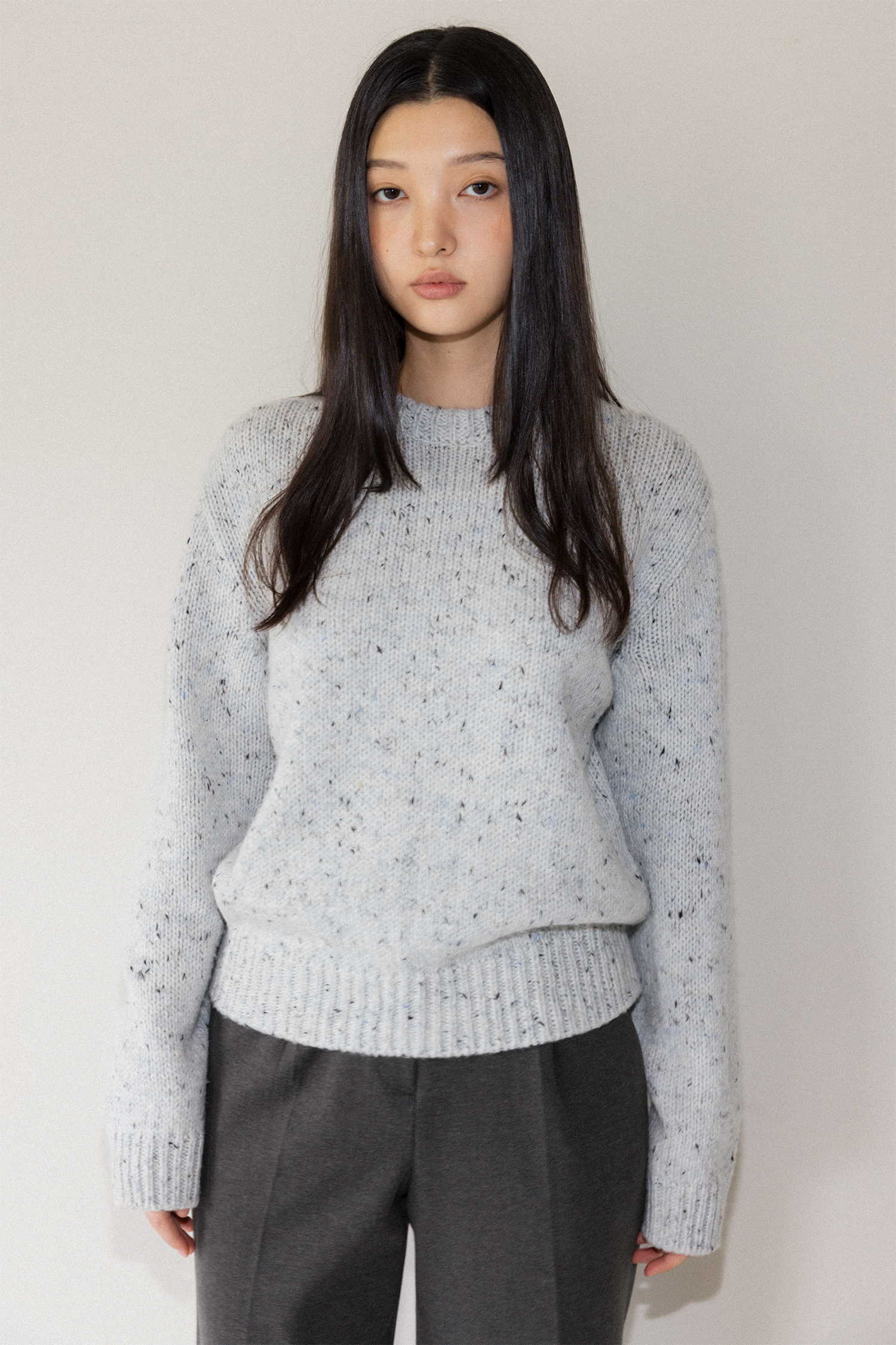 Nep wool pullover (gray)