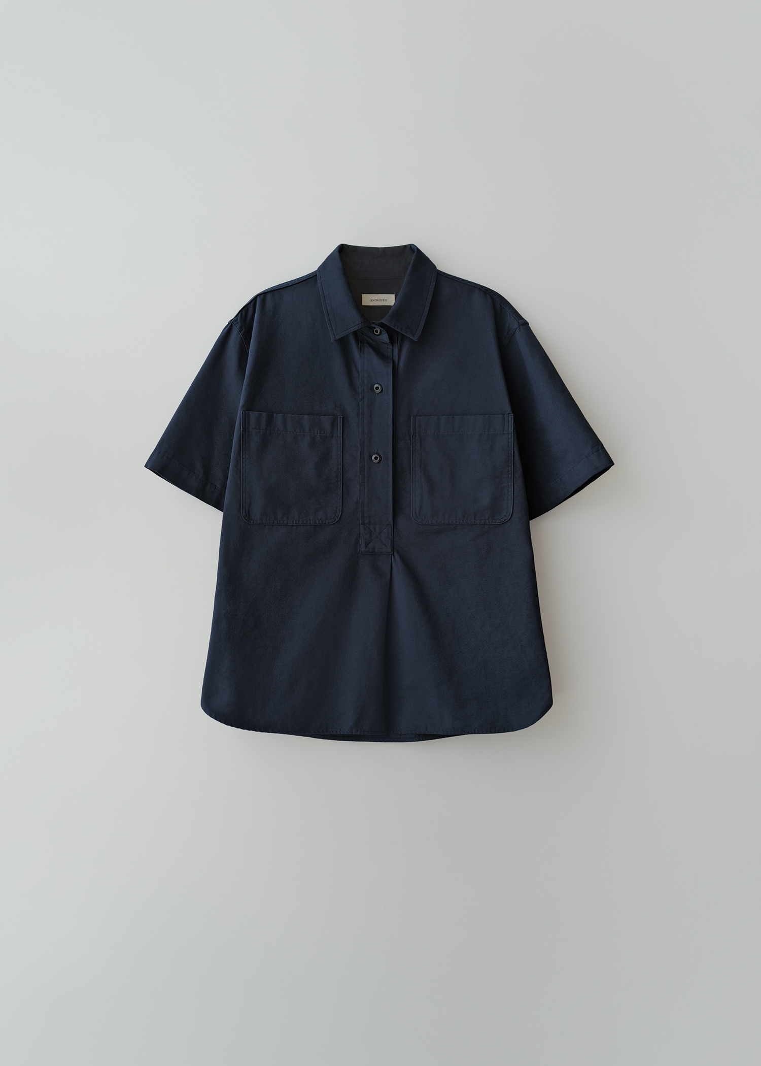 Two pocket half shirt (navy)