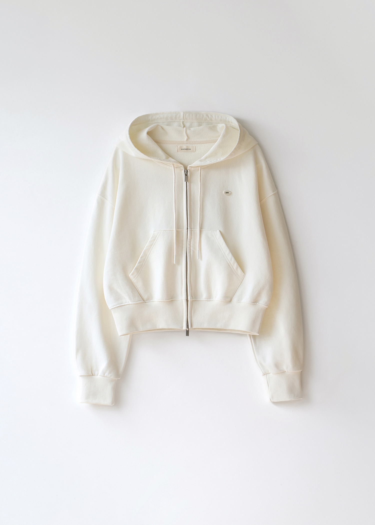Fond hoodie zip-up (ivory)