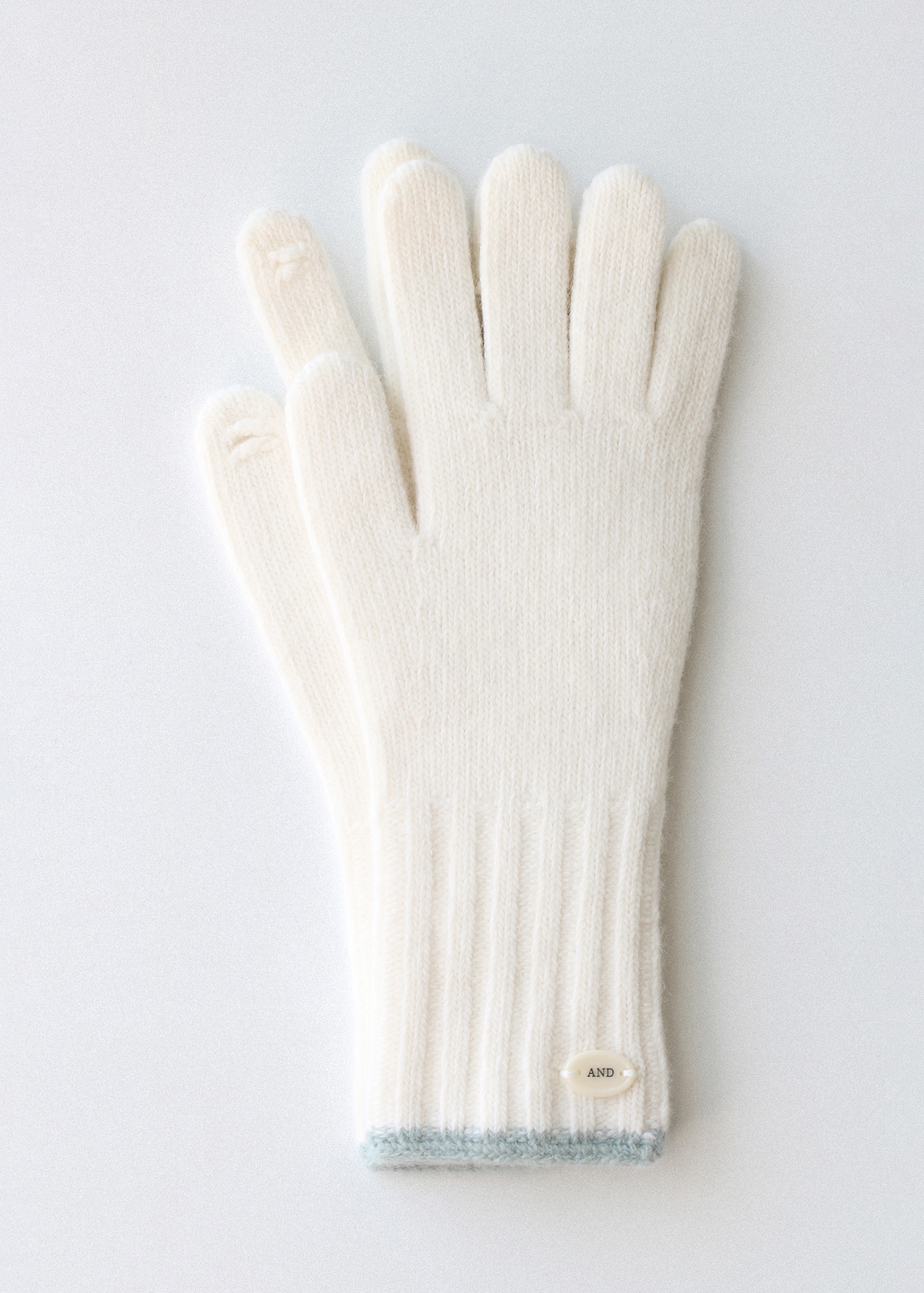 Combi cashmere gloves (ivory)