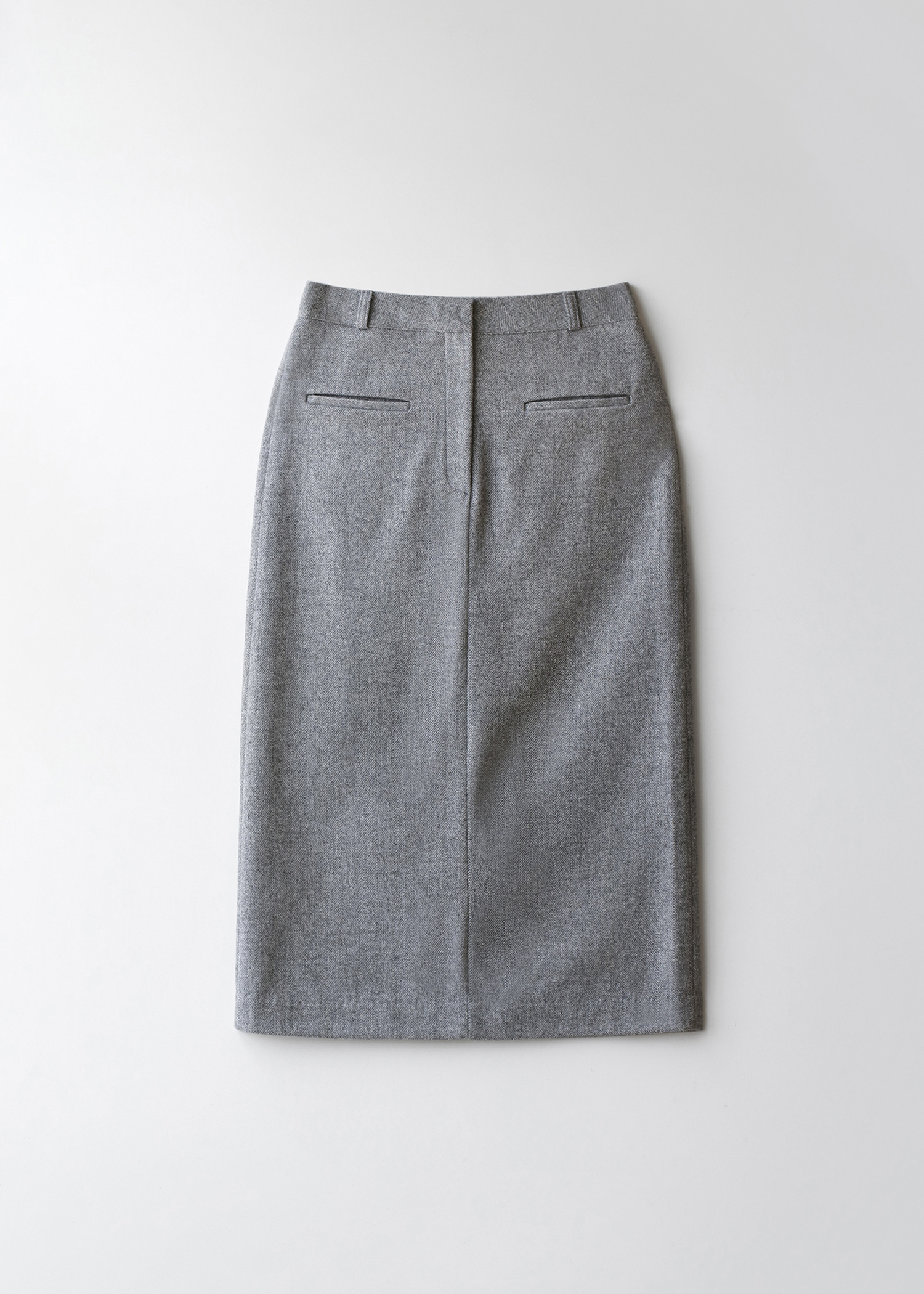 Wool pencil skirt (gray)