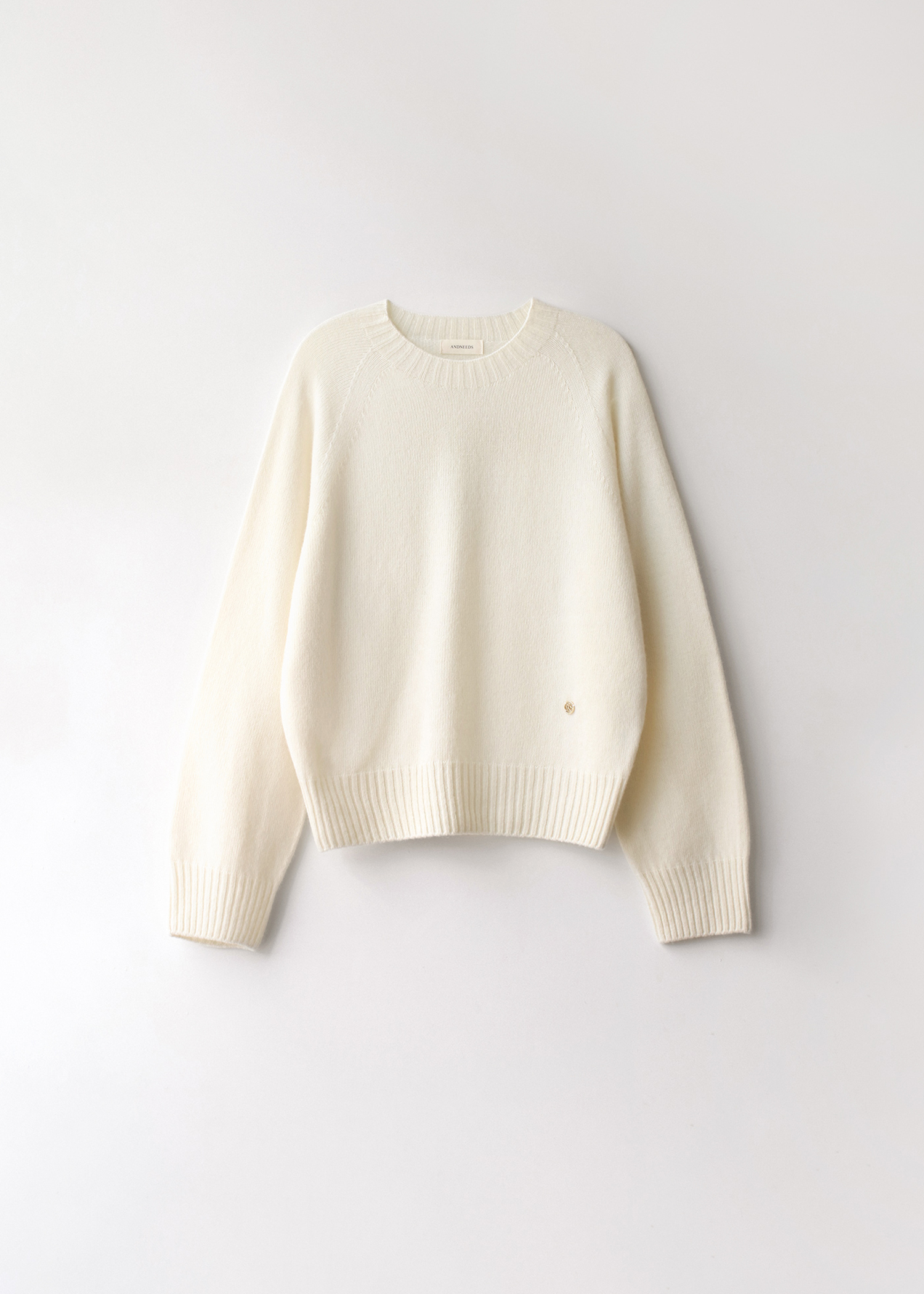 Logo cashmere pullover (Ivory)