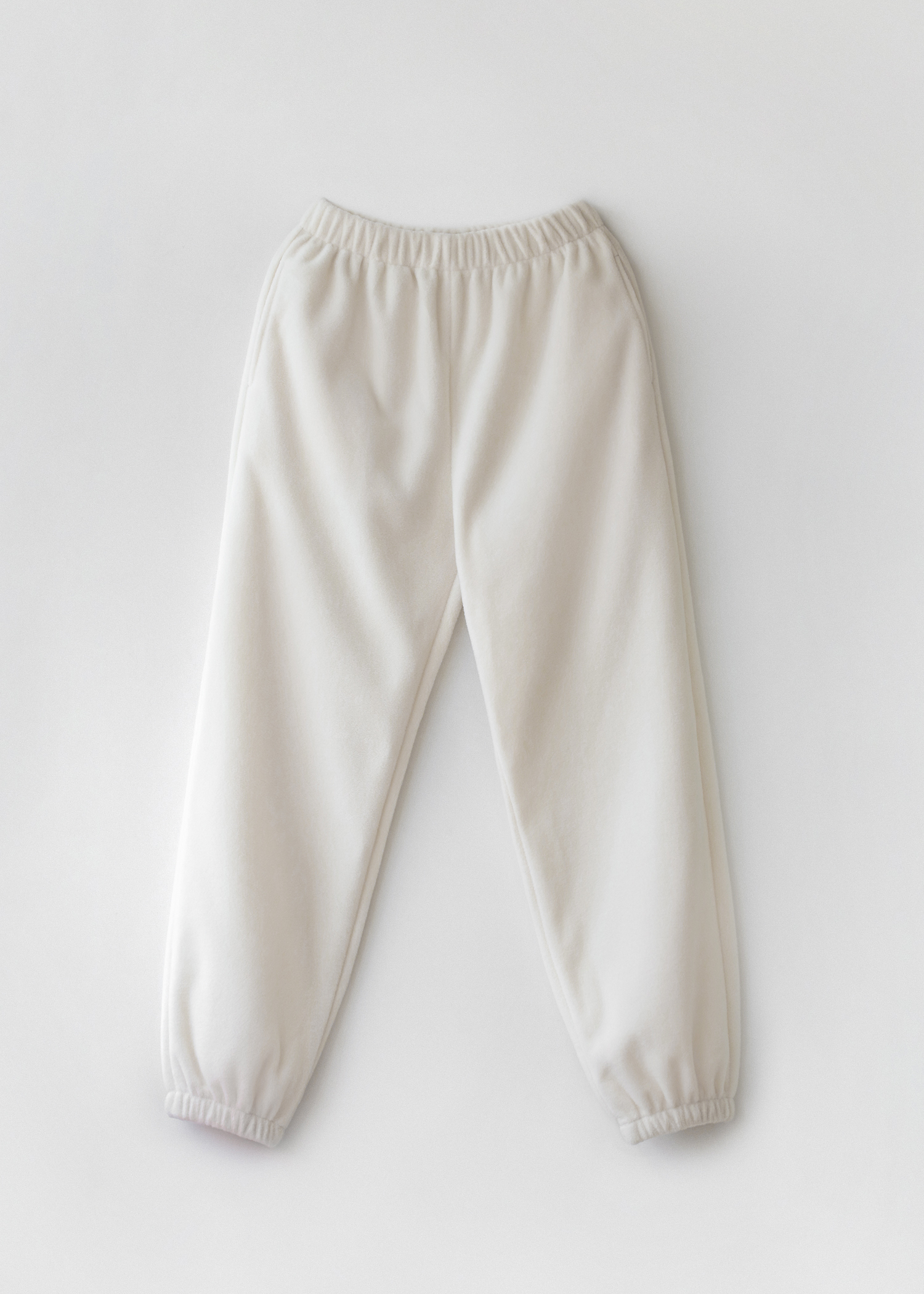 Fleece jogger pants (ivory)