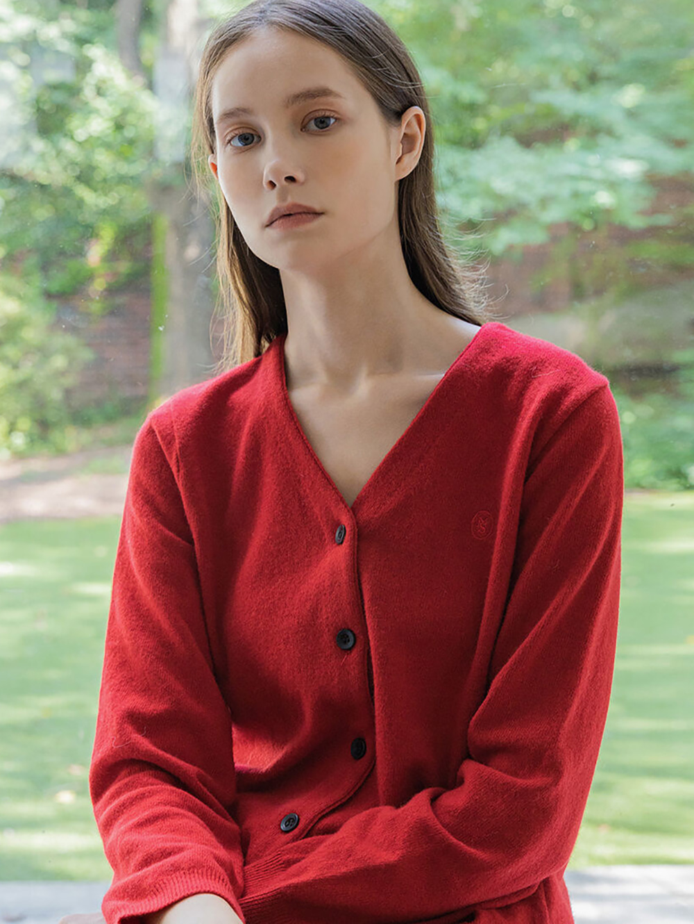 Cashmere cardigan (red)