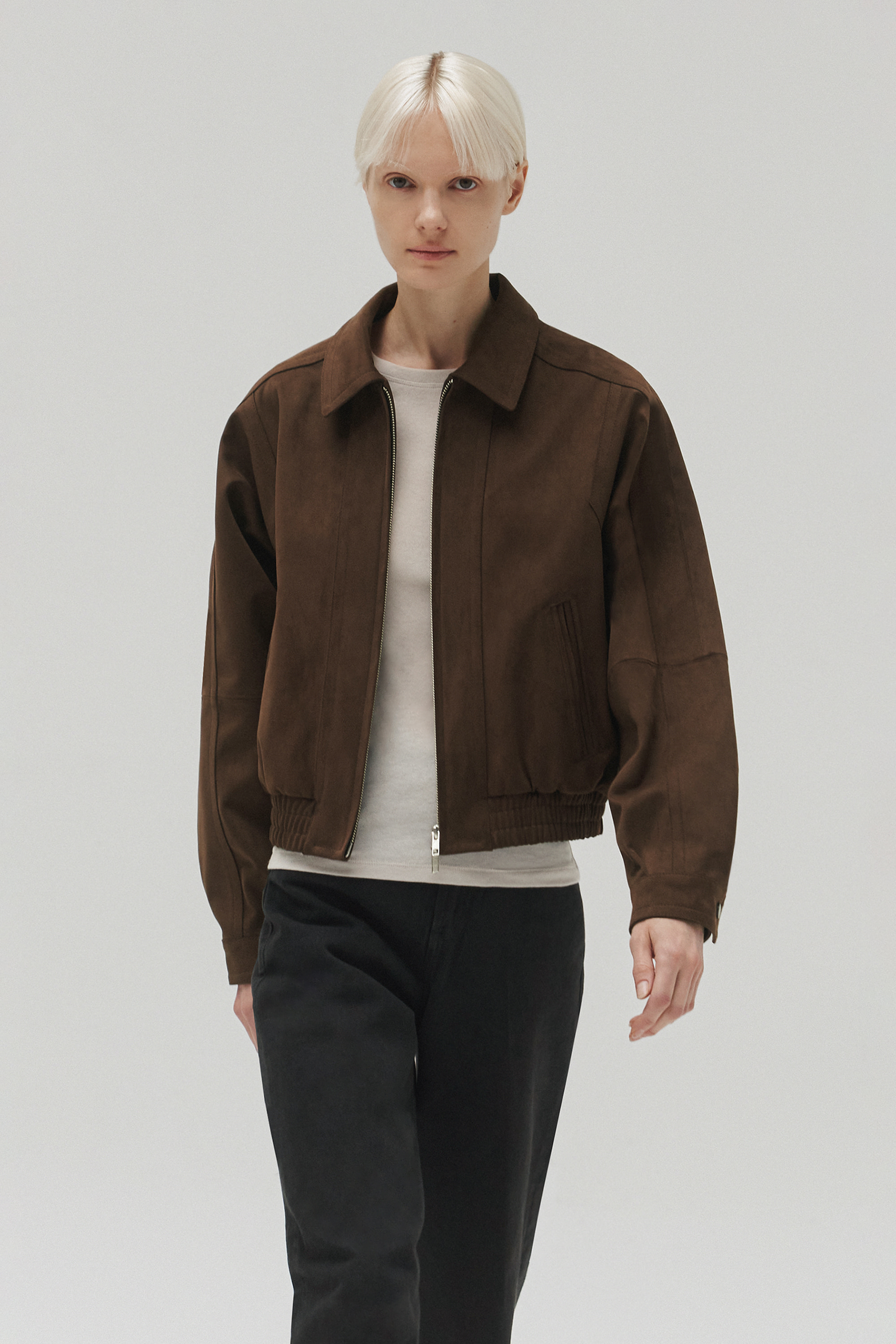 Western suede jacket (brown)