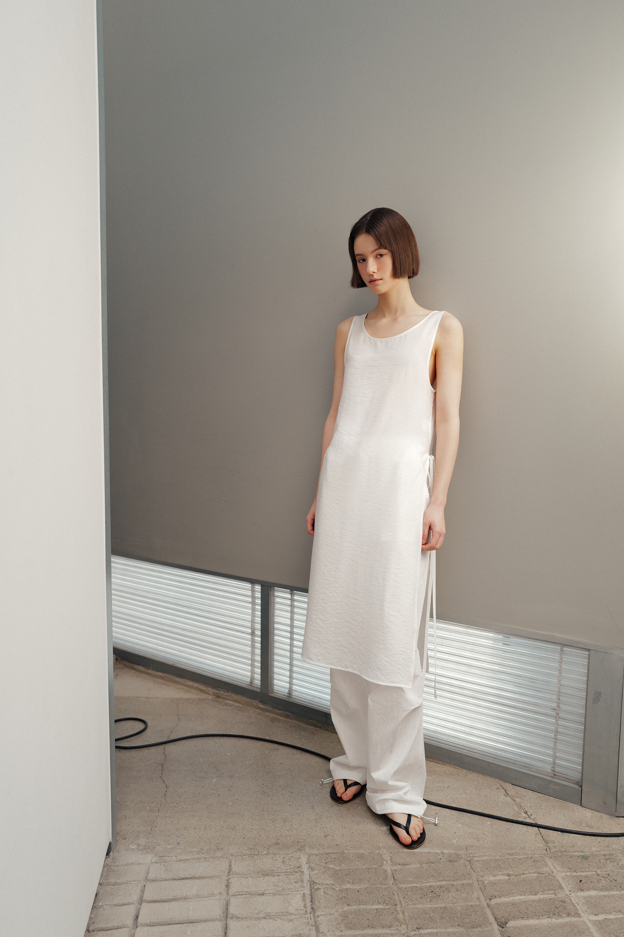 [4/12 순차발송 - 2차] Sheer layered dress (white)
